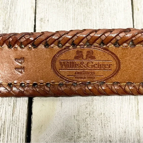 Willis & Geiger Outfitters Equestrian Safari Style Braided Leather Belt